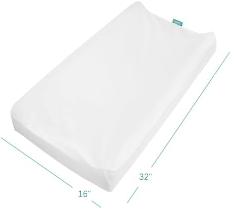 Premium imported baby nursery bedding set displayed on a contoured diaper changing table