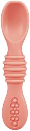 Dishwasher safe colorful baby spoons shallow tip design for safety
