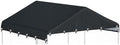 Black waterproof dog kennel replacement cover top angle view