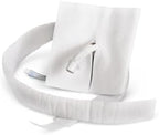 Medline four inch by four inch split gauze dressing showing the pre-cut fenestration layout.