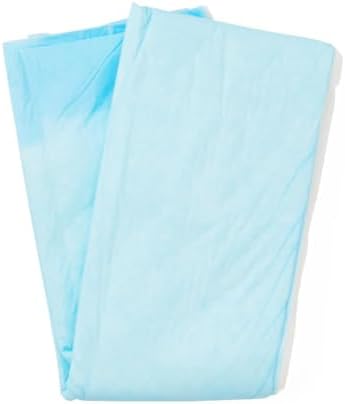 Caring disposable underpads laid out showing size and quilted surface