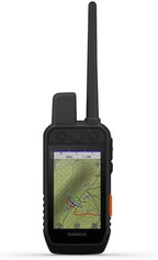 Garmin Alpha 300i handheld unit shown next to the TT25 collar.