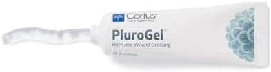 Compact 20 gram PluroGel tube used for moist wound healing and debris removal.