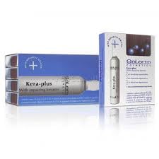 Salerm Kera Plus repairing keratin hair treatment vials front view