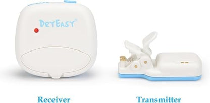 DryEasy wireless transmitter with improved toggle clamp for secure attachment.
