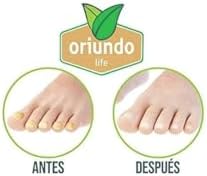 Oriundo Natural Life natural formula nail solution side view detailing the list of nine active ingredients
