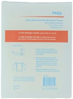 Areza Medical sterile island dressing 8x6 inches individual sterile pouch