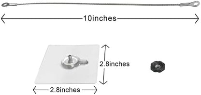 Omypuehen premium child safety wire rope kit pack content with adhesive mounting pads and thumb nuts