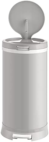 Bubula Premium Steel Diaper Waste Pail Gray foot pedal operation