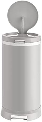 Bubula Premium Steel Diaper Waste Pail Gray foot pedal operation