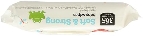 Premium 365 Whole Foods Market baby wipes showing the resealable travel pack seal for moisture retention