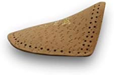 Vegetable tanned leather surface of Pedag arch inserts showing premium German craftsmanship.