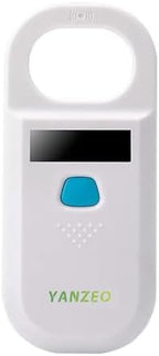 Yanzeo AR180 scanner OLED display screen showing ID number
