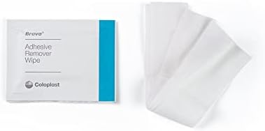 Brava 120115 adhesive remover wipe being used to clean skin residue