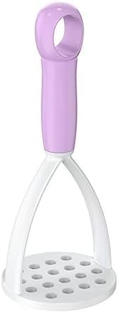 BergHOFF Leo manual baby food crusher showing the detailed pattern of the white nylon mashing surface.