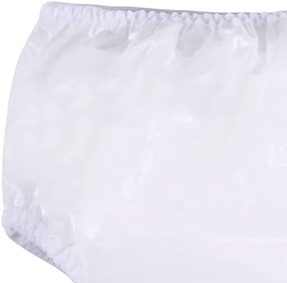 Stack of 8 white Gerber waterproof diaper covers