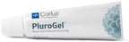 Back of PluroGel tube showing directions and moisture retaining properties for skin protection.