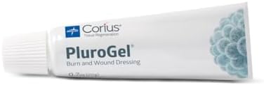 Back of PluroGel tube showing directions and moisture retaining properties for skin protection.