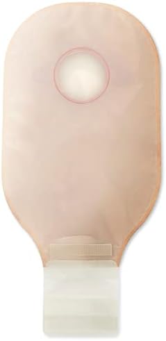 Hollister New Image twelve inch transparent bag displaying the bottom Lock n Roll microseal closure mechanism unfolded.