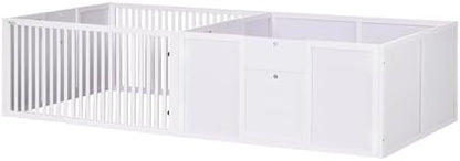 PawHut puppy whelping pen two room design with removable doors