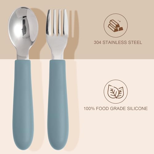 Eascrozn silverware set for kids in three colors