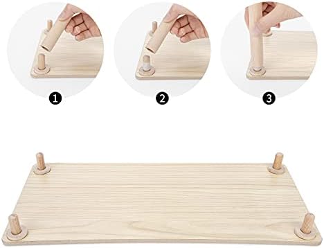 Niteangel Hamster Play Wooden Platform for Dwarf Syrian Hamsters Gerbils Mice Degus or Other Small Pets (Rectange - 7'' Height, Burlywood) - Image 6