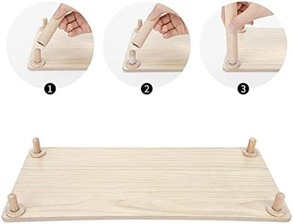 Niteangel Hamster Play Wooden Platform for Dwarf Syrian Hamsters Gerbils Mice Degus or Other Small Pets (Rectange - 7'' Height, Burlywood) - Image 6