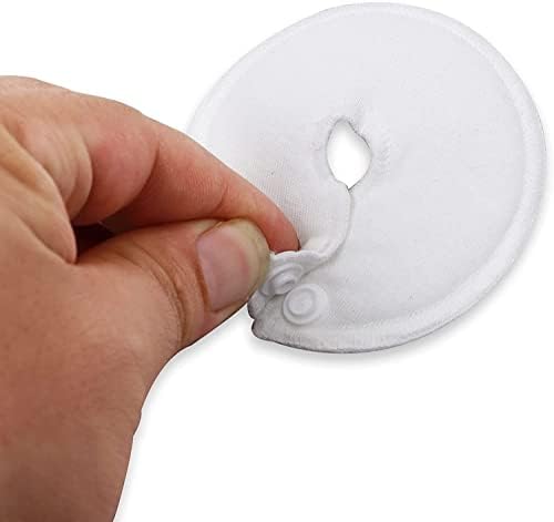 White round absorbent pads for feeding tubes