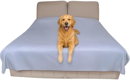 Reversible waterproof bed liner showing two different color shades for home decor matching.