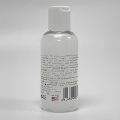 Aloe vera infused eyebrow tint remover by Godefroy applied on a cotton pad