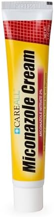 CareAll medicated cream showing active ingredient 2 percent Miconazole Nitrate.