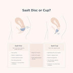Eco-friendly Saalt menstrual disc packaging and silicone product view
