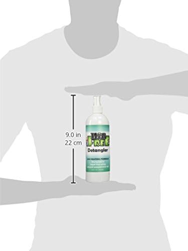 Lice repellent detangling spray bottle for painless combing