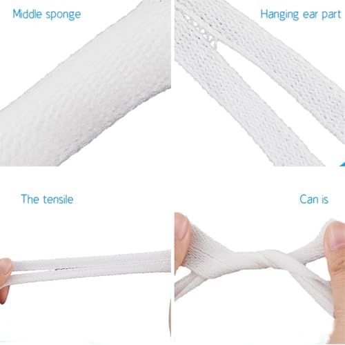 White cotton nasal dressing sling for rhinoplasty drainage management