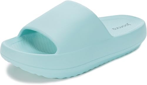 Side profile of Joomra thick sole pillow sandals