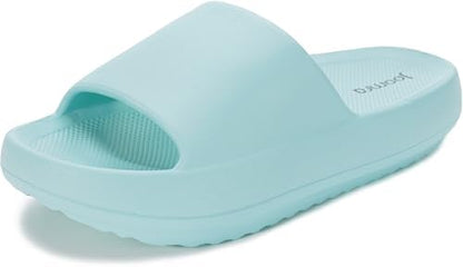 Side profile of Joomra thick sole pillow sandals