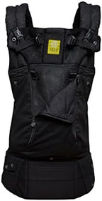 Toddler in backpack carry position using LILLEbaby Complete All Seasons