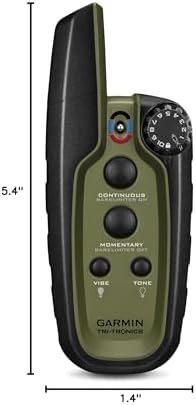 Side profile of Garmin Sport Pro collar and remote set