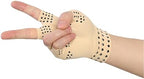 Pair of nude color magnetic hand gloves for rheumatoid relief