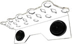 Aquarium Choice coral frag shelf close up detailing the precise cutout holes designed for universal plugs.