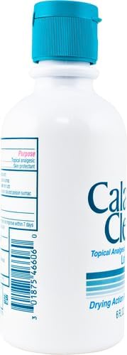 Caladryl Clear anti itch lotion being applied to soothe minor cuts and weeping skin rashes