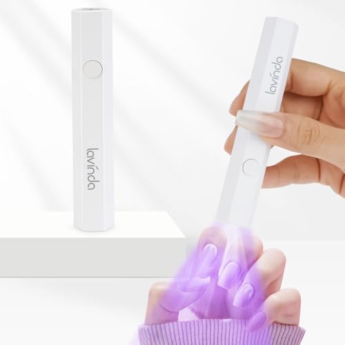 Portable Lavinda mini nail lamp held in hand