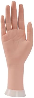 Flexible mannequin hand for nail art practice on desk holder