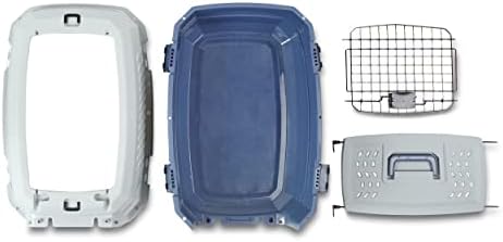 Full packaging view of the authentic imported Amazon Basics pet travel kennel