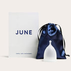 June Co medical grade silicone cup showing soft flexible rim design