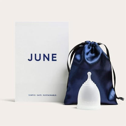 June Co medical grade silicone cup showing soft flexible rim design