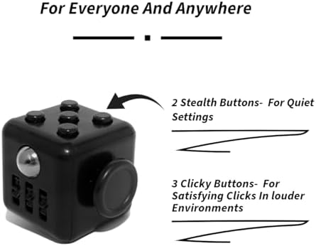 Rudra Retails premium hand fidget cube being held discreetly in an adult hand to show pocket sized portability.