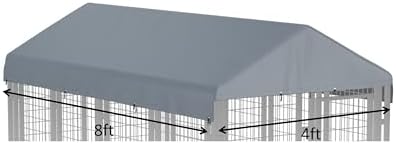 Close up of 600D Oxford fabric kennel cover with secure elastic bungee cords