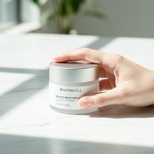 Miravell DayLift daily firming hydration DD cream container showing SPF 35 details.