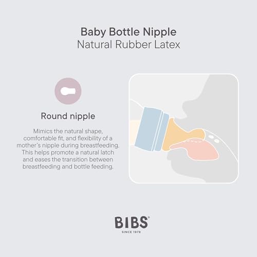 Two pieces of BIBS breast like design rubber nipples for four months plus infants